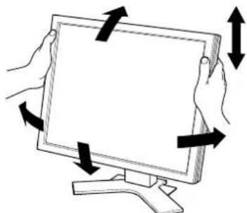 EIZO FlexScan S1910M - Regolazione dell'altezza e dell'angolo dello schermo - 1