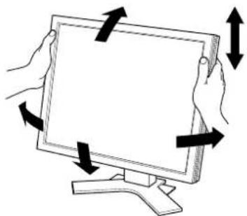 EIZO FlexScan S1910M - Adjusting Screen Height and Angle - 1