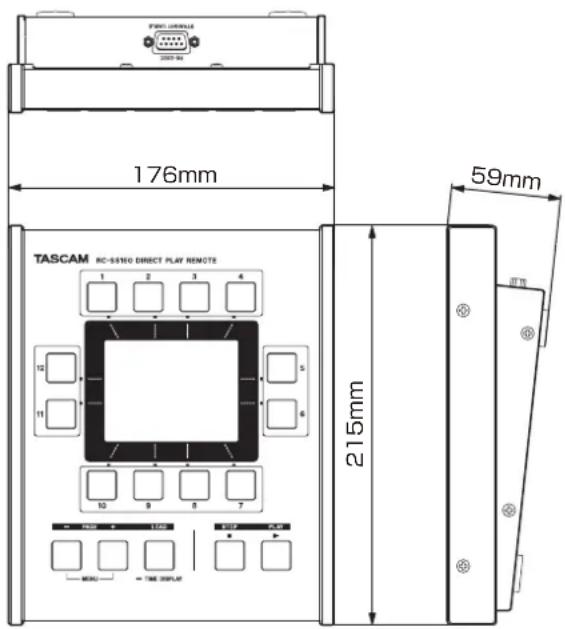 TASCAM RCSS150 - Esquema de dimensiones - 1