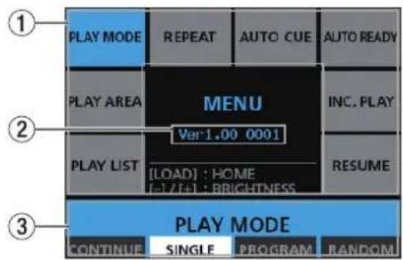 TASCAM RCSS150 - Das Menu im Überblick - 1