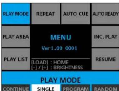 TASCAM RCSS150 - Confirmation/changement d'un réglage : - 1