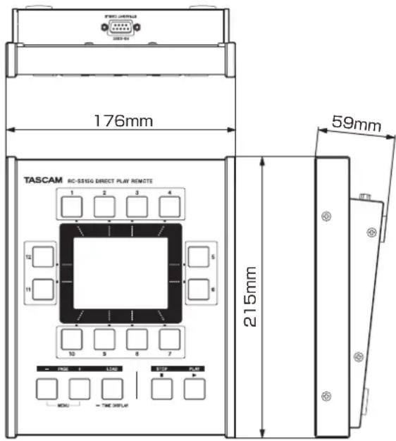 TASCAM RCSS150 - 寸法圆 - 1