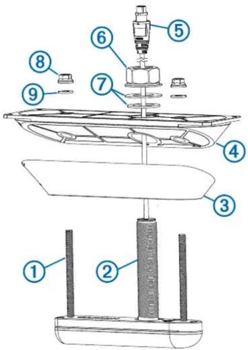 GARMIN GT41TH - Installation de la sonde traversante avec sabot - 1