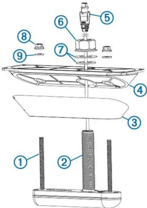 GARMIN GT41TH - Installation de la sonde traversante avec sabot - 1