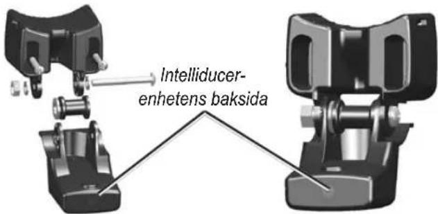 GARMIN Transom Mount Intelliducer - Så här monterar du ihop Intelliducer-enheten: - 1