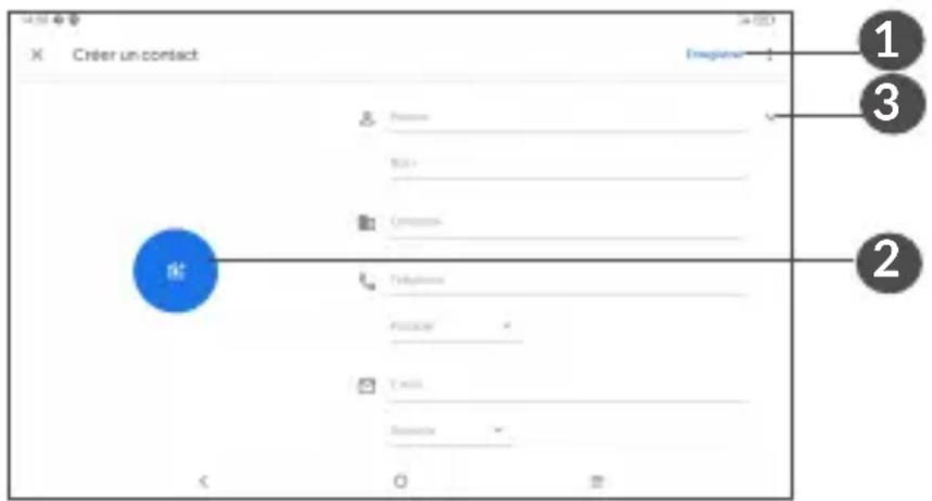 TCL TAB 10s - Ajouter un contact - 1