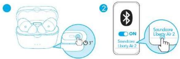 soundcore Liberty Air 2 - Párování Bluetooth se zařízením - 5
