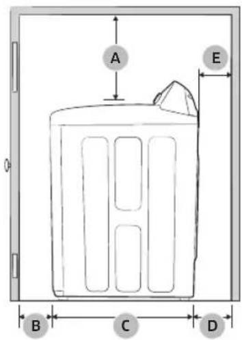 SAMSUNG WA44A3205AW - Alcove or closet installation - 2