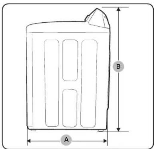 SAMSUNG WA44A3205AW - Alcove or closet installation - 4