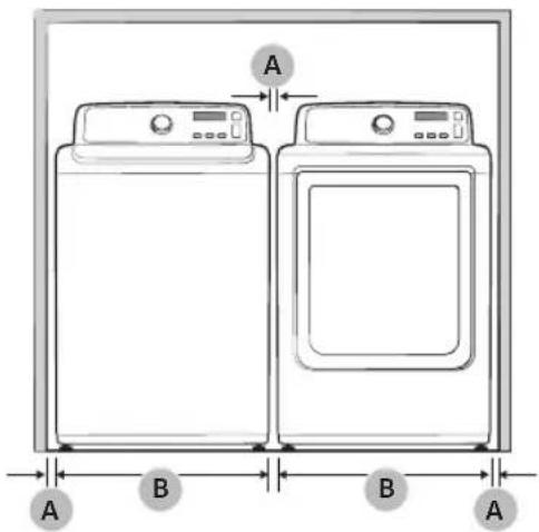 SAMSUNG WA44A3205AW - Alcove or closet installation - 1