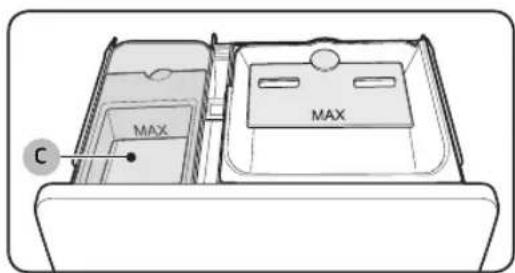 SAMSUNG WA44A3205AW - Loading the fabric softener compartment - 1