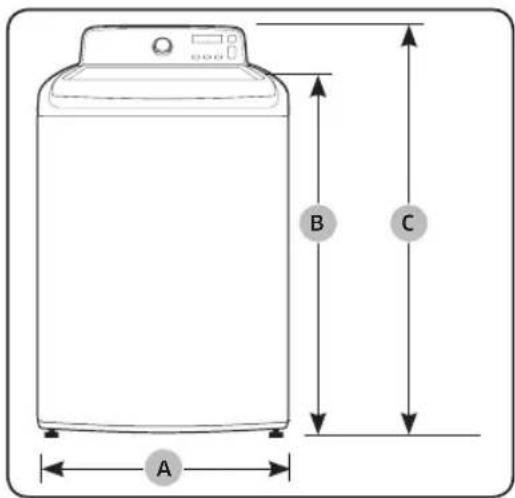 SAMSUNG WA44A3205AW - Alcove or closet installation - 3