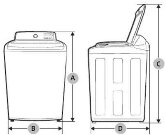SAMSUNG WA44A3205AW - Especificaciones - 1