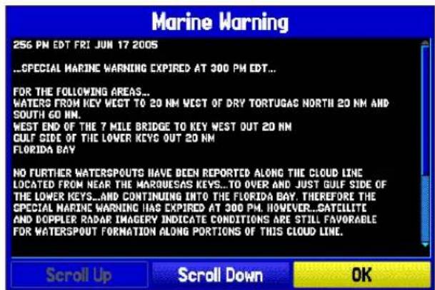 GARMIN GXM 40 - Avertissements de météo marine - 3