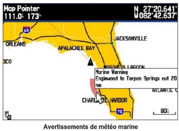 GARMIN GXM 40 - Avertissements de météo marine - 2