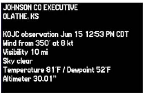 GARMIN GXM 40 - METAR - 7