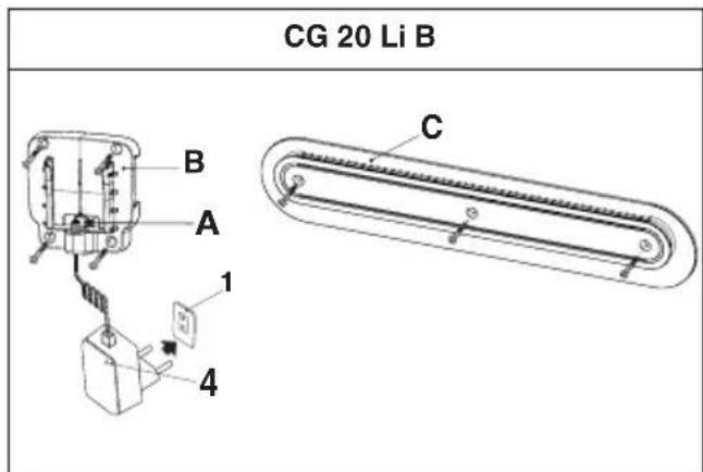 STIGA C 215 D - ENDAST med batteriladdare CG 20 Li B - 1