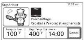 LG LWD3081ST - Pour régler la fonction Recipe Bank (Banque de recettes) pour une cuisson automatique (par exemple: Crostini aux Haricots Noirs et aux Avocats): - 6
