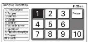LG LWD3081ST - Pour régler la fonction Recipe Bank (Banque de recettes) pour une cuisson automatique (par exemple: Crostini aux Haricots Noirs et aux Avocats): - 2