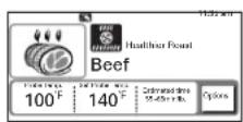 LG LSWS305ST - To set the Healthier Roast feature (example for Beef with probe temperature 140^ ): - 5