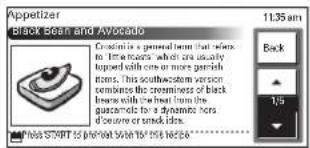 LG LSWS305ST - To set the Recipe Bank feature for an automatic cooking (example Black Bean and Avocado Crostini): - 4