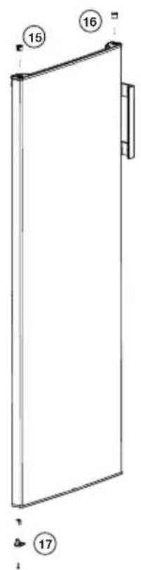 BEKO RFSE200T30WN - Reversing the doors - 4