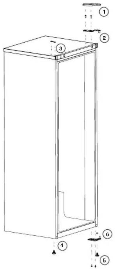 BEKO RFSE200T30WN - Перевешивание дверей - 1