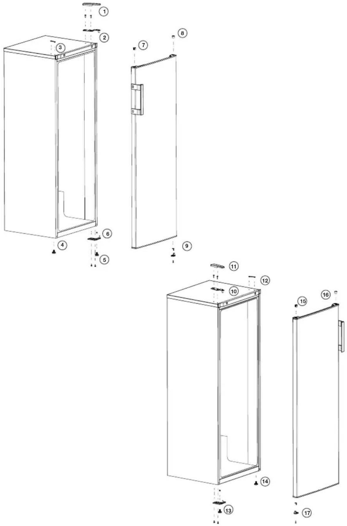 BEKO RFSE200T30WN - Inversione degli sportelli - 1