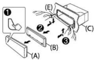 KENWOOD KMMBT306 - Removing the unit - 1