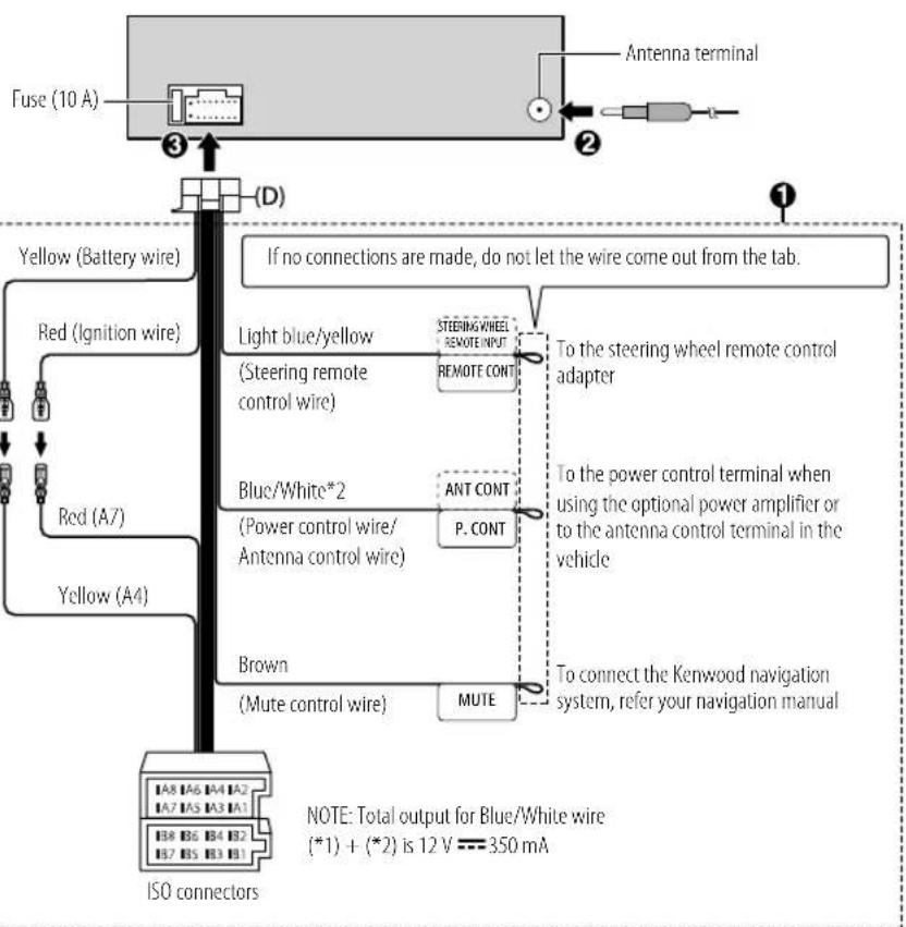 KENWOOD KMMBT306 - Connecting the ISO connectors on some VW/Audi or Opel (Vauxhall) automobiles - 2