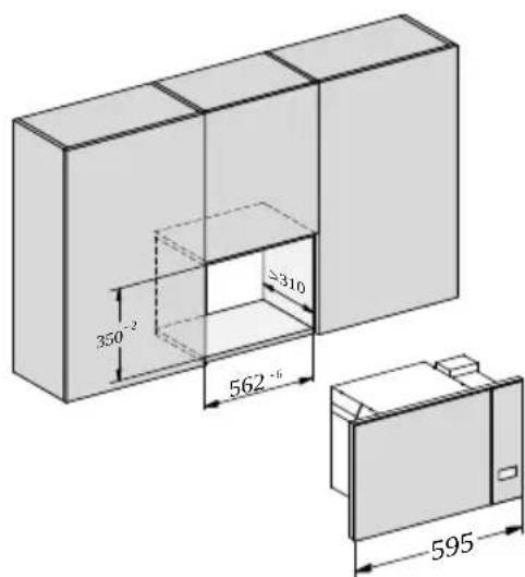 MIELE M 2230 OBSW - Dimensions d'encastrement - 2