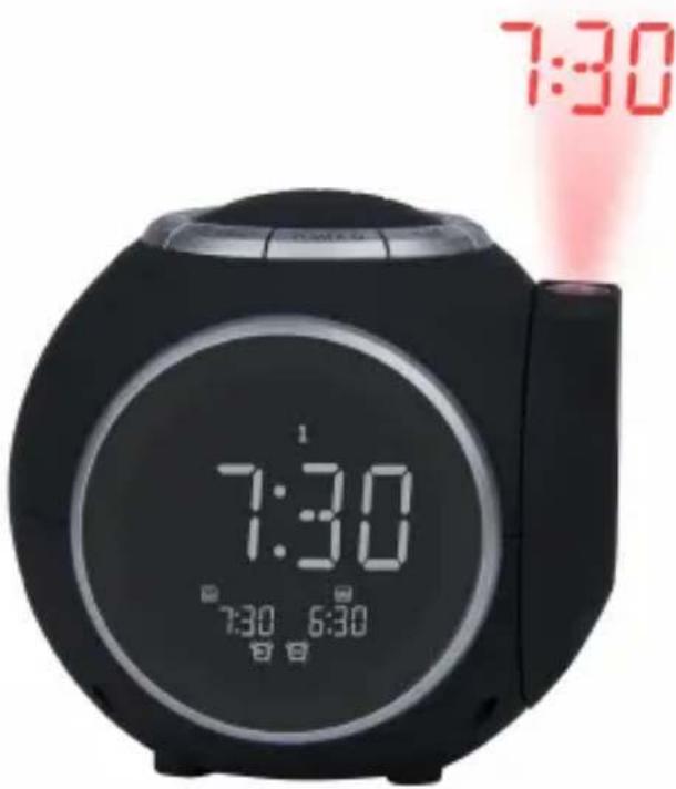 DCYBEL Clockwise - CLOCK RADIO WITH PROJECTION RADIO RÉVEIL AVEC PROJECTION WEKKERRADIO MET PROJECTIE - 1