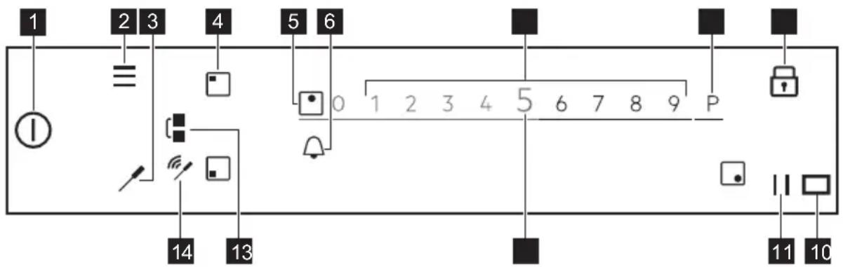 AEG SVI84881FB - Configuration du bandeau de commande - 1