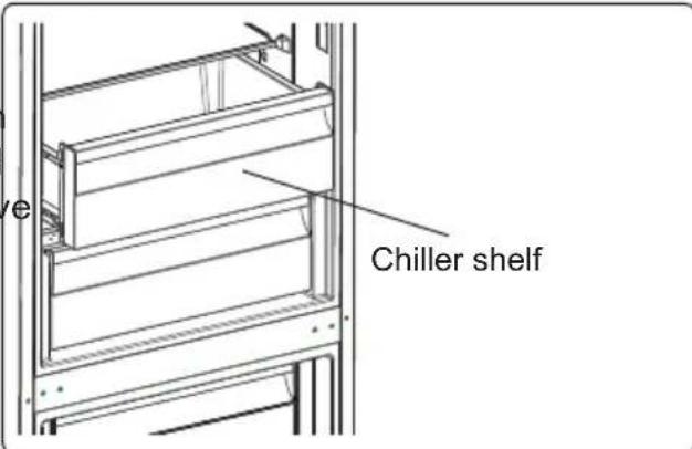 AEG RKB638E4MX - To remove the Chiller Shelf: - 1