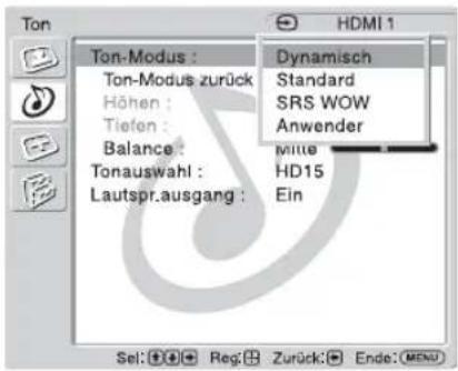 SONY KLHW26 - Toneinstellungen - 1