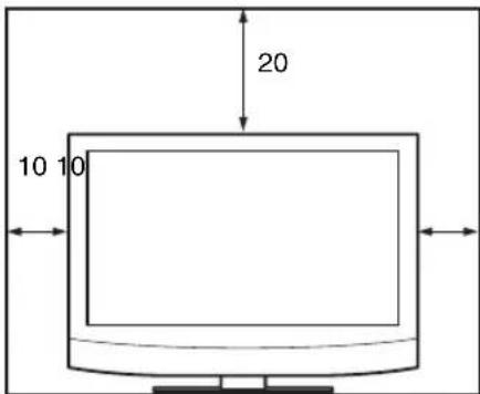 SONY KLHW26 - Deje espacio suficiente alrededor de la pantalla - 1