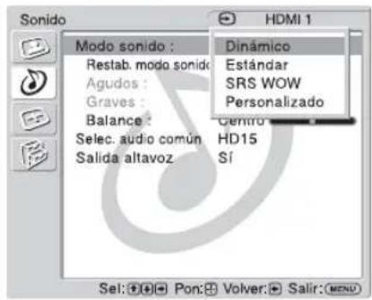 SONY KLHW26 - Ajustes de Sonido - 1