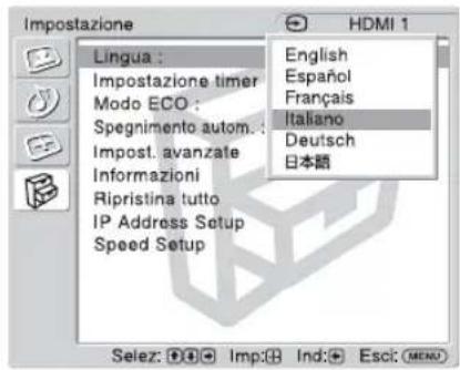 SONY KLHW26 - Impostazioni del menu Impostazione - 1