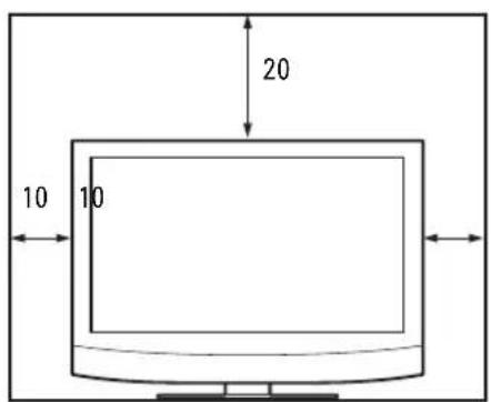 SONY KLHW26 - 在显示器周围留出充足的空间 - 1