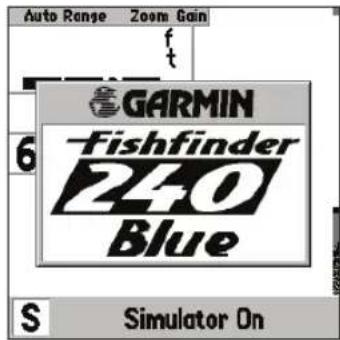 GARMIN Fishfinder 240 Blue - Pour selectionner un transducteur simulé : - 1