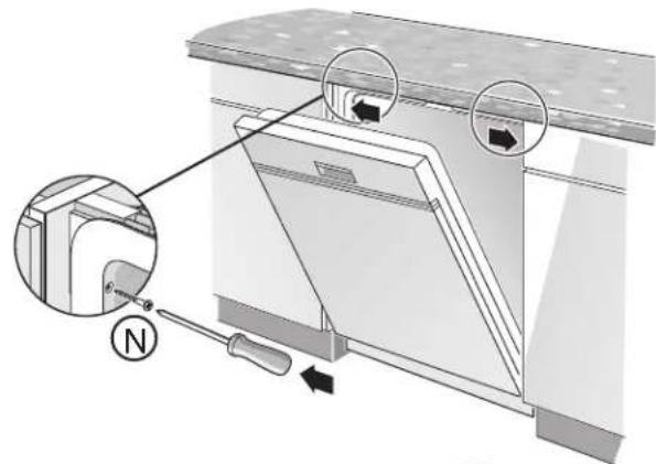 GAGGENAU DF481700 - SECURING THE DISHWASHER - 5