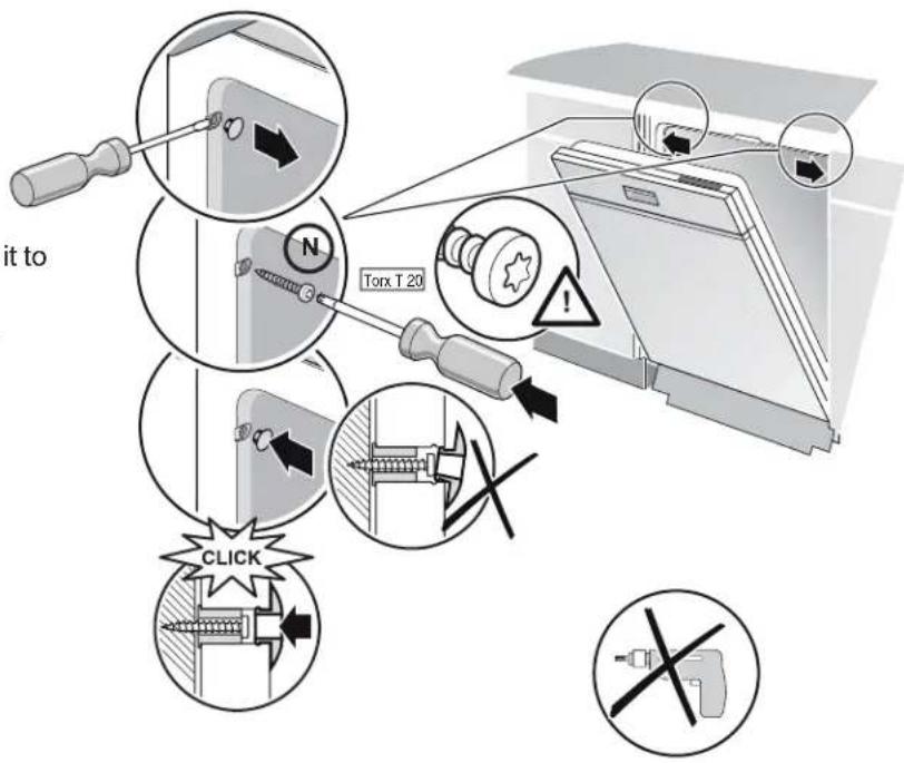 BOSCH SGE78B55UC - SECURING THE DISHWASHER - 4