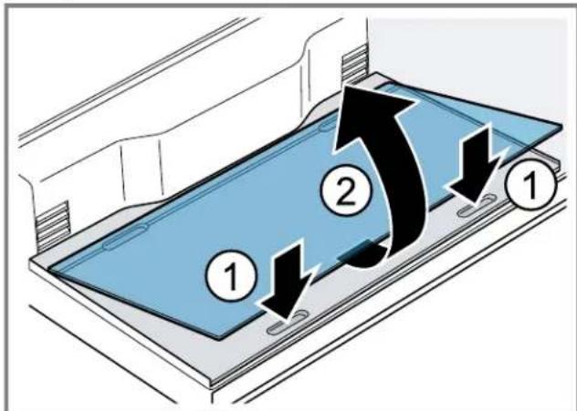 THERMADOR T36FT810NS - Removing the refrigerator compartment glass plate - 2