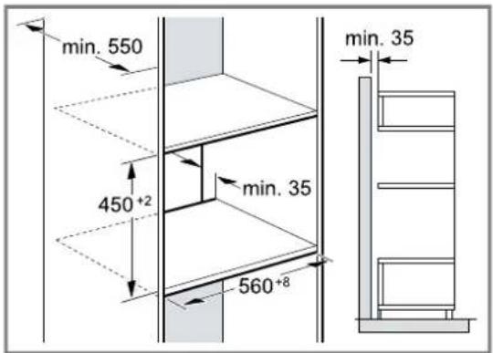 BOSCH CFA834GC1 - Installation dans un meuble haut - 1