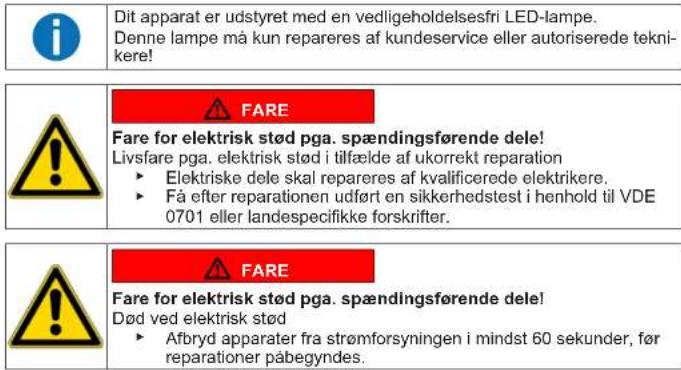 BOSCH GSN36BIEP - Udskifting at LED-lampe foroven - 1