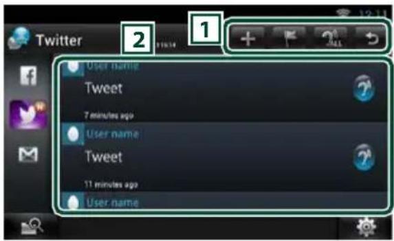 Twitter 2 1 User name Tweet 7 minutes ago User name Tweet 11 minutes ago User name