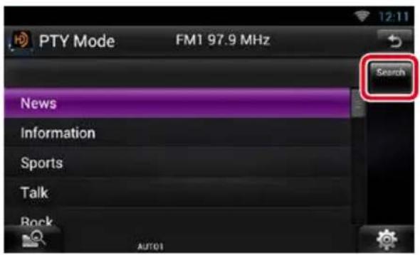 PTY Mode FM1 97.9 MHz Search News Information Sports Talk Rock AUTO1