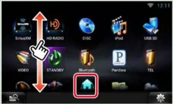 12:11 SiriusXM HD RADIO DISC iPod USB SD VIDEO STANDBY Bluetooth Pandora TEL