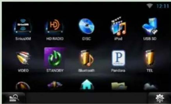 12:11 SiriusXM HD RADIO DISC iPod USB SD VIDEO STANDBY Bluetooth Pandora TEL
