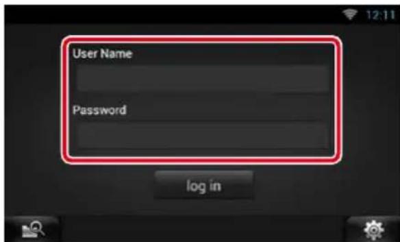 User Name Password log in